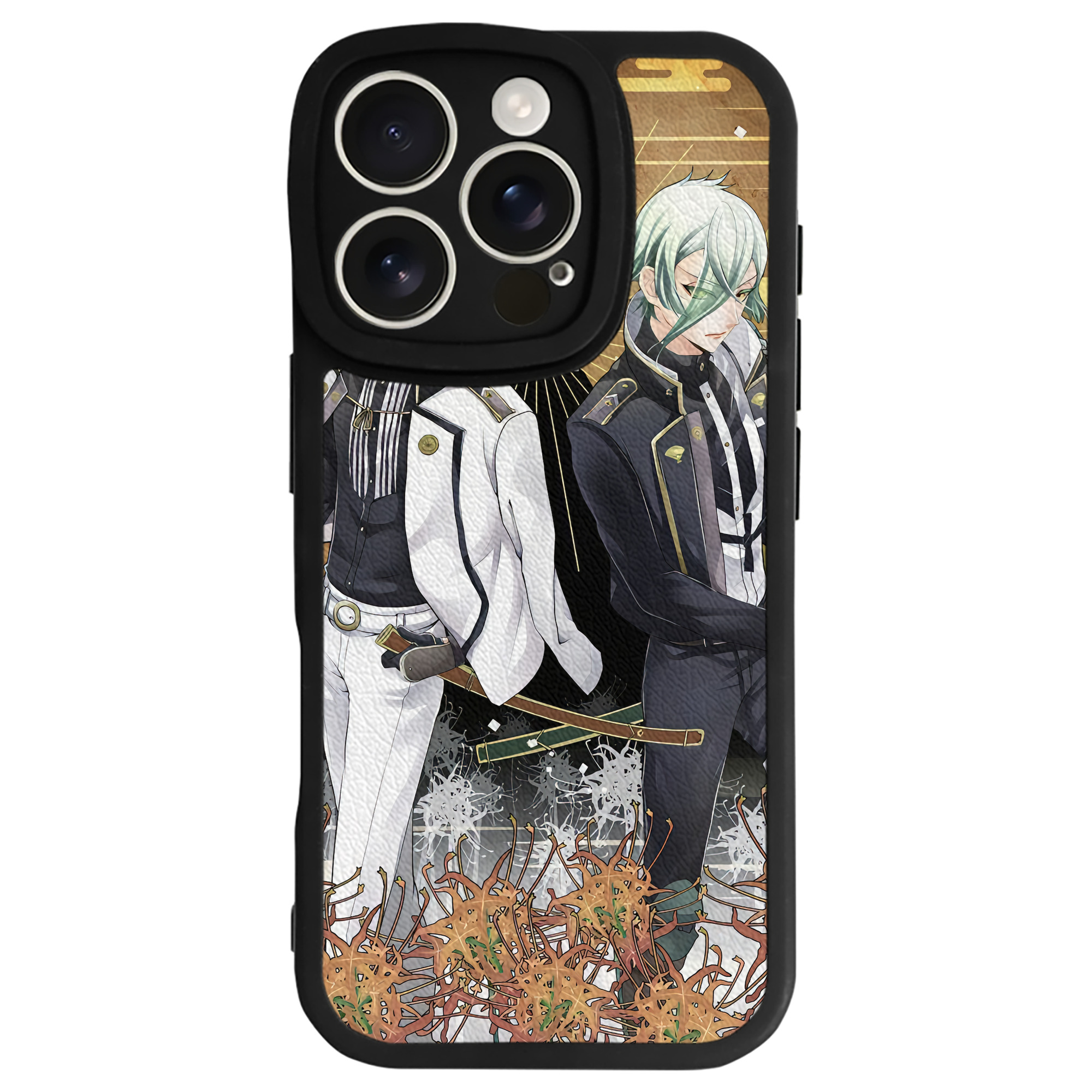 （画像用） 刀剣乱舞 Touken Ranbu 【iPhone 16シリーズ対応】シリコンスマホケース（レザー調） 材質：シリコン